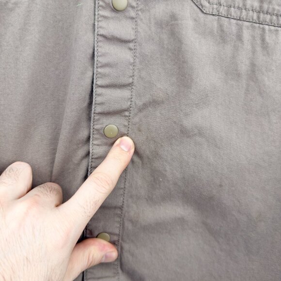 VANS Campus Classic Fit Barn Style Corduroy Collar Tan/Khaki Shirtโ Size L - Picture 6 of 10